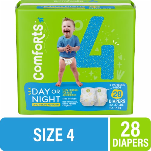 Comforts Day or Night Baby Diapers Size 4 - Size 4 / 28 count