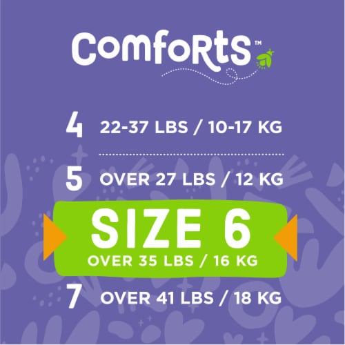 Comforts Day or Night Baby Diapers Size 6 - Size 6 / 104 count