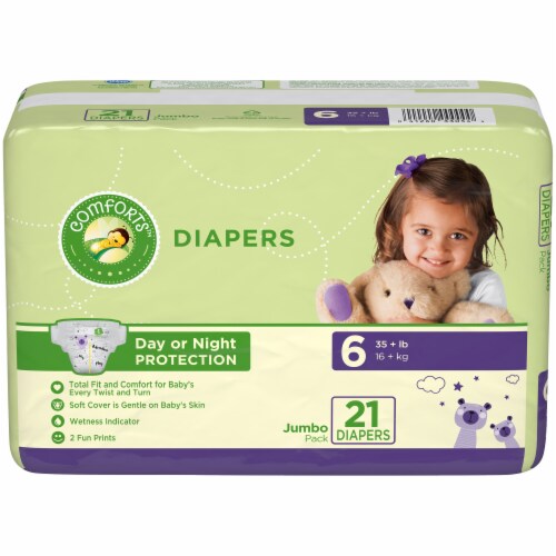 Comforts Day or Night Baby Diapers Size 6 - Size 6 / 21 count