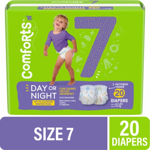 Comforts Day or Night Baby Diapers Size 7 - Size 7 / 20 count