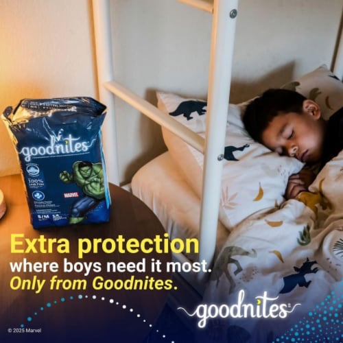 Goodnites Boys Nighttime Bedwetting Underwear S/M (43-68 lbs) - Boys S/M / 44 ct