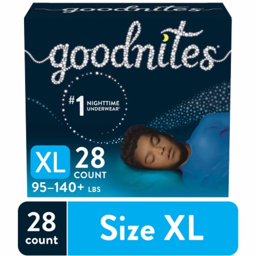 Goodnites Boys Nighttime Bedwetting Underwear XL (95-140 lbs) - Boys XL / 28 ct