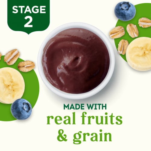 Simple Truth Organic Stage 2 Banana Blueberry Oat Baby Food Pouch - Banana Blueberry Oat