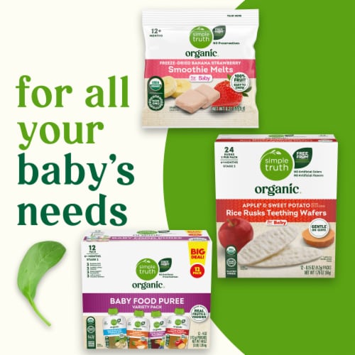 Simple Truth Organic Stage 2 Banana Blueberry Oat Baby Food Pouch - Banana Blueberry Oat
