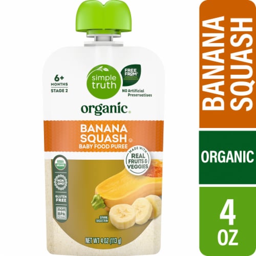 Simple Truth Organic Stage 2 Banana Squash Blueberry Baby Food Pouch - Banana Squash Blueberry