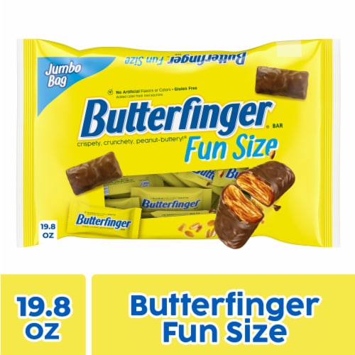 Butterfinger Fun Size Candy Bars Crispety Crunchety Peanut-Buttery Individually Wrapped Jumbo Bag - 18.9 oz selected