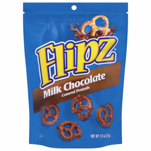 Flipz Milk Chocolate Covered Pretzels - Flipz Milk Chocolate Covered Pretzels