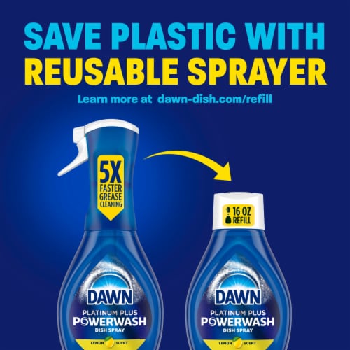 Dawn Platinum Powerwash Starter Kit Fresh Scent Spray Dish Soap - Lemon