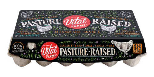 Vital Farms Pasture-Raised Large Brown Grade-A Organic Eggs - 18 ct. / Pasture Raised