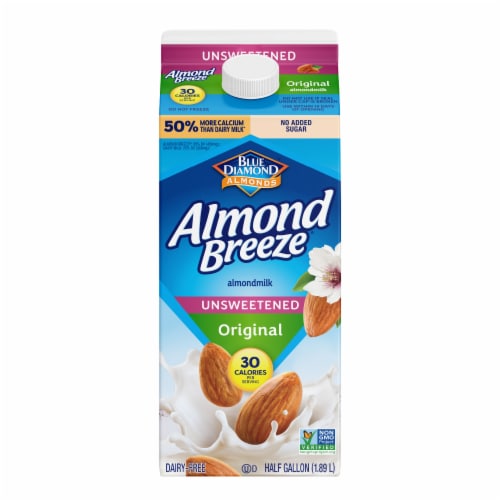 Almond Breeze Dairy Free Unsweetened Original Almond Milk Half Gallon - Almond Breeze Dairy Free Unsweetened Original Almond Milk Half Gallon