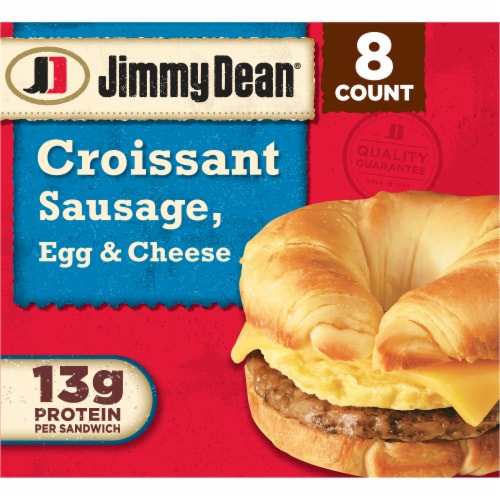 Jimmy Dean® Sausage Egg & Cheese Croissant Frozen Breakfast Sandwiches - Jimmy Dean® Sausage Egg & Cheese Croissant Frozen Breakfast Sandwiches