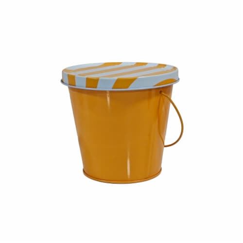 Everyday Living Stripe Metal Bucket Citronella Candle - Blue - Marigold