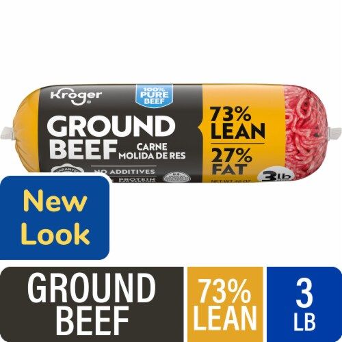 Kroger® 73/27 Ground Beef Roll 3 LB - Kroger® 73/27 Ground Beef Roll 3 LB, front