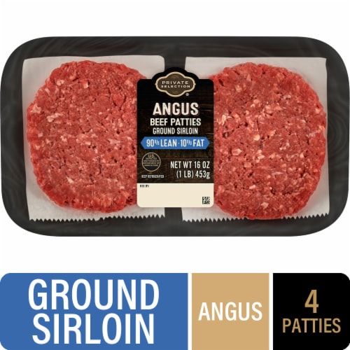 Private Selection® 90/10 Angus Ground Beef Patties - Private Selection® 90/10 Angus Ground Beef Patties, front