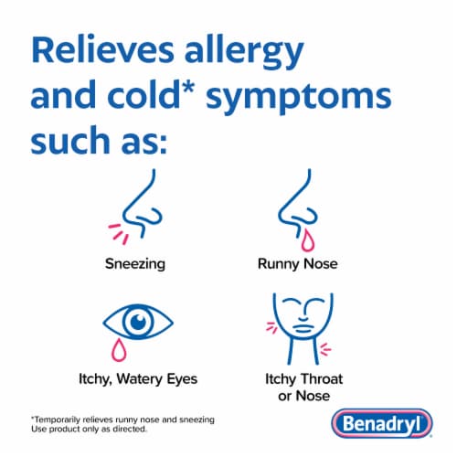 Benadryl Ultratabs Allergy & Cold Relief Tablets Diphenhydramine HCl - 100 ct