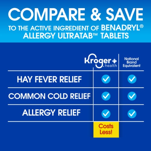 Kroger® Allergy Tablets Diphenhydramine HCl - 100 count