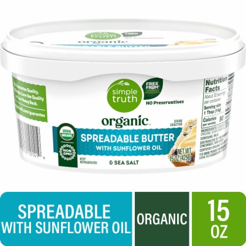 Simple Truth Organic® Spreadable Butter With Sunflower Oil - Simple Truth Organic® Spreadable Butter With Sunflower Oil