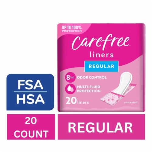 Carefree Panty Liners Regular Absorbency, Wrapped, Unscented - Regular