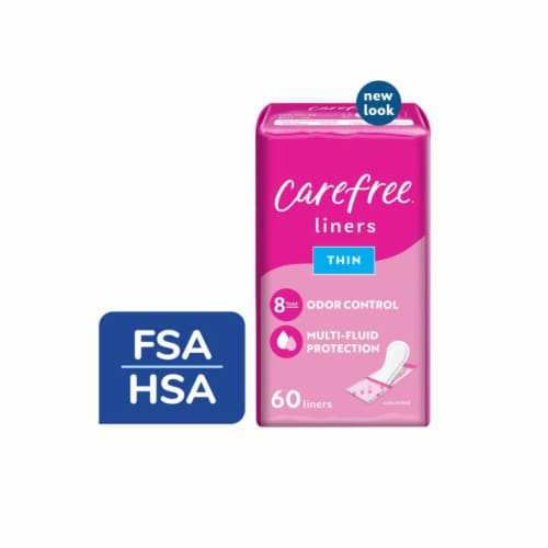 Carefree Panty Liners Thin Absorbency, Wrapped, Unscented - Carefree Panty Liners Thin Absorbency, Wrapped, Unscented