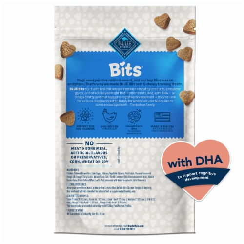Blue Buffalo Bits Soft-Moist Training Dog Treats Natural Chicken - Blue Buffalo Bits Soft-Moist Training Dog Treats Natural Chicken