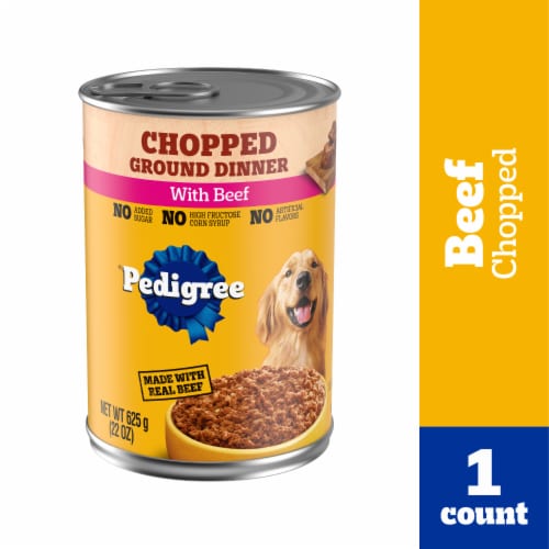 Pedigree Chopped Ground Dinner Adult Canned Soft Wet Dog Food Beef - Pedigree Chopped Ground Dinner Adult Canned Soft Wet Dog Food Beef