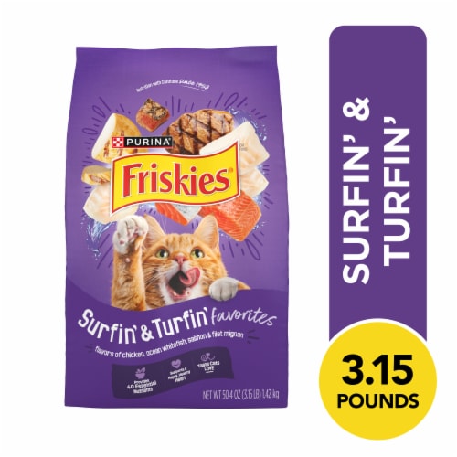 Purina Friskies Cat Food Surfin and Turfin Favorites Chicken, Whitefish, Salmon, and Filet Mignon - Purina Friskies Cat Food Surfin and Turfin Favorites Chicken, Whitefish, Salmon, and Filet Mignon