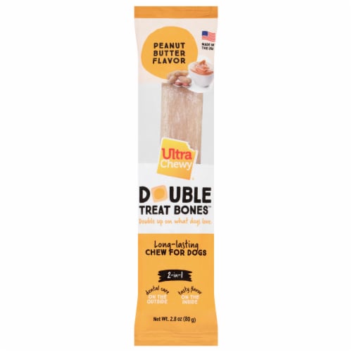 Ultra Chewy® Peanut Butter Flavored Double Treat Bones™ - Ultra Chewy® Peanut Butter Flavored Double Treat Bones™